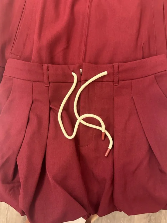 Bubble micro mini skirt set with oversized canvas jacket - Picture 3 of 3